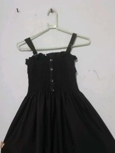 Tie-Front Black Dress With Cute White Jacket