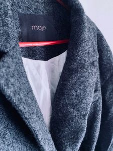 Maje Gray Wool Blend Coat