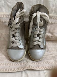 Metallic Designed Lace up Sneakers/Boots(2.5-4.5y)