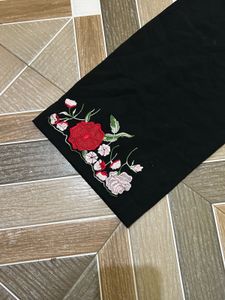 Embroidered Black Trousers