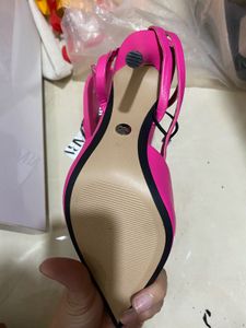 Zara Pink Heeled Mules Euro 35