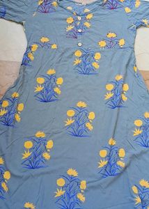 Grey Floral Kurta
