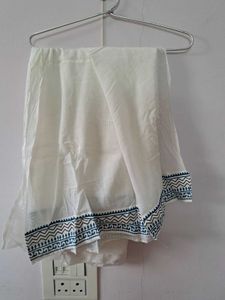 White Long Kurti With Duppatta
