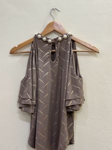 Elegant Pearl Detail Top