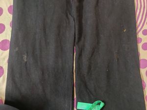 Jet Black Cotton Jeans For Girls
