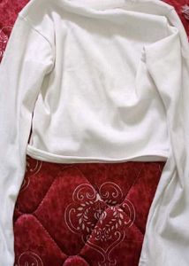 White Long Sleeve Crop Top