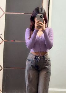 Purple Long Sleeve Top
