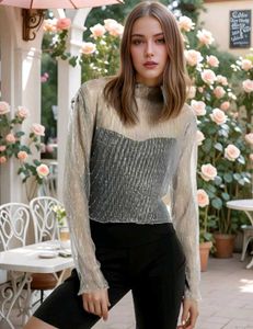 SHEIN BRAND Party High Neck Relaxed Fit Top