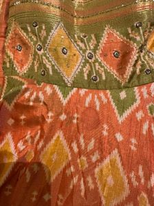 Elegant Ethnic Gown - Patola print.