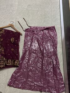 Embroidered saree with blouse and peti coat