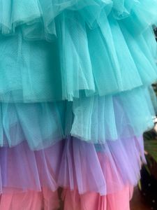 Rainbow Tulle Party Dress