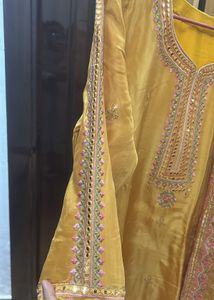 Mustard Silk Suit Set