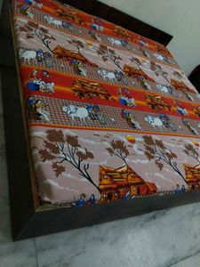Rural Area Scenes Printed Bedsheet For Double Bed