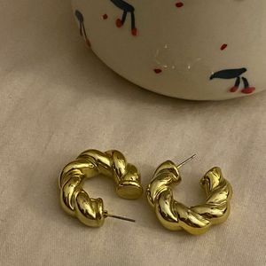 chunky gold twisted hoops