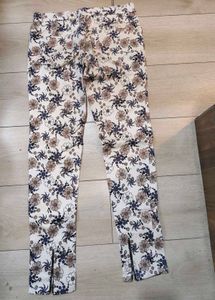women cotton printed jeans