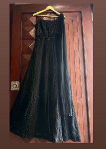Designer Black embellished Sleeveless Gown