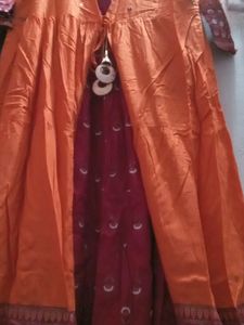 Cotton Blend Festive Anarkali Kurti Set