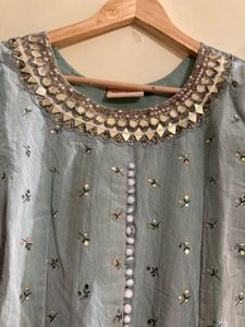 Embroidered Top with Mirror Detail