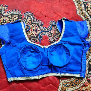 Royal Blue Readymade Saree Blouse
