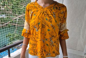 Mustard Casual Top