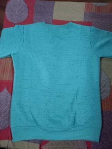 DENIM ART PRINTED ROUND NECK SWEATSHIRTS FOR WOMEN