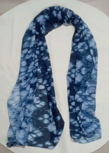 blue and white shibori tie-dye kurta Pant With 🧣