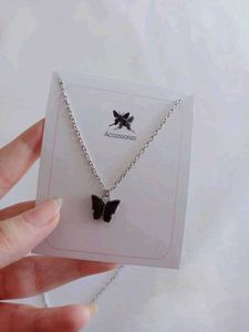 Black butterfly pendent