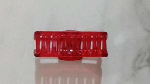 Red Plastic Hair Claw Clip