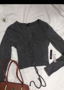 Ruched Fitted Crop Top