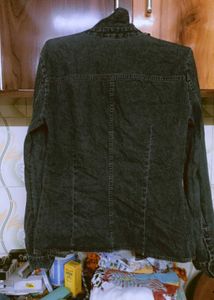 Black Denim Button Down Shirt