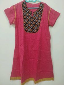 Beautiful Pink A - line Kurti