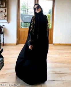 Fancy Stone work Abaya With Stylish Hijab