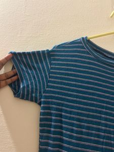 Striped Midi T-Shirt Dress