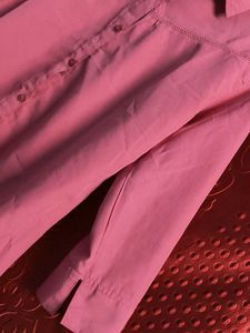 Coral Button-Down Shirt and size is M