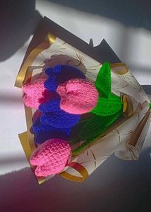 Crochet Tulip Flower Bouquet 💐