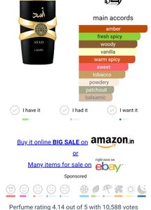 Lattafa ASAD 10 ML DECANT