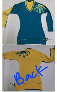 Double coloured warm cozy beautiful Woollen top(Sale Sale 🔥)