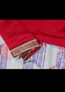 Beautiful Red Suit With Work On Neck