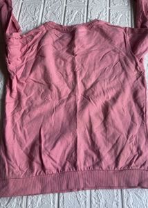 Pink "Hey-Bye" Embellished Sweatshirt