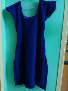 Royal Blue Kurta With Cream Pants