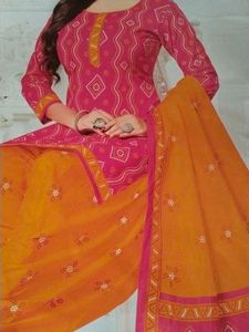 Pure Cotton Bandhini Special Fabric