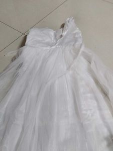 Kids Flared White Dress