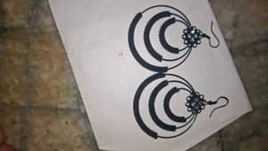 Hoop Earrings with Floral Detail