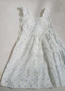 Floral Tie Strap Tiered Dress
