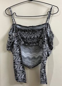 V Back Style Wrap Top