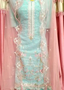 Pakistani Embroidered Fancy Dress Material