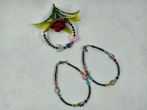 Boho Beaded Anklet Set