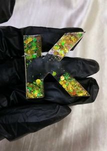 Resin Alphabet Keychain
