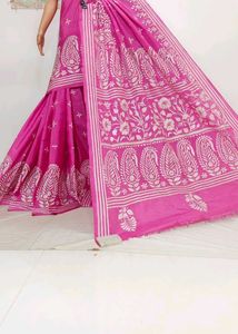 New kantha stitched saree with blouse piece