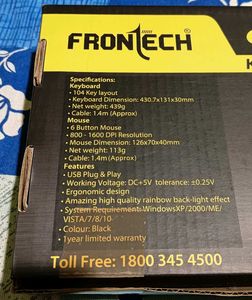 Frontech RGB Gaming Keyboard And Mouse Combo